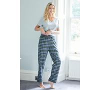 British Boxers Women's "Jura" Tartan Brushed Cotton Pyjama Trousers in Dark Green | Size: 2XL British Boxers Dark Green 2XL