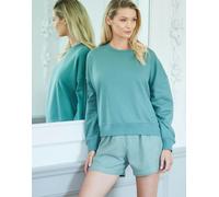 British Boxers Women's Lounge Organic Cotton Sweatshirt - Thyme - PETITE