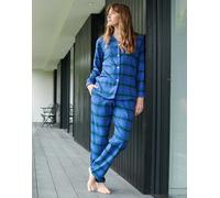 'Midnight Tartan' Brushed Cotton Pyjama Set British Boxers Bottle Green S