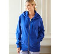 British Boxers Women's Organic Cotton Zip-up Hoodie - Azure Blue - X-LARGE