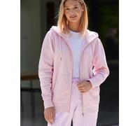 British Boxers Women's Organic Cotton Zip-up Hoodie - Pink Cloud - LARGE
