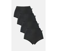 British Boxers Women's Pack of Four "Black" Bamboo Full Briefs in Black | Size: XL British Boxers Black XL