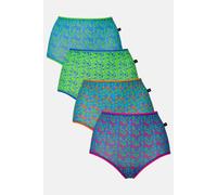 British Boxers Women's Pack of Four "Boom Bloom" Full Briefs | Size: 14 British Boxers Multicolor 14
