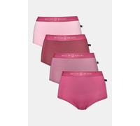 British Boxers Women's Pack of Four "Bunch of Roses" Bamboo Hipster Boxer Briefs in Dusty Pink | Size: 10 British Boxers Dusty Pink 10