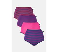 British Boxers Women's Pack of Four "Cherry Pie" Bamboo Full Briefs in Dark Pink | Size: 10 British Boxers Dark Pink 10