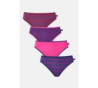 British Boxers Women's Pack of Four "Cherry Pie" Bamboo High Leg Knickers in Dark Pink | Size: XS British Boxers Dark Pink XS