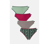 British Boxers Women's Pack of Four "Forest Berry" Bamboo High Leg Knickers | Size: XL British Boxers Multicolor XL
