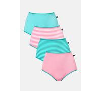 British Boxers Women's Pack of Four "Ice Cream Parlour" Bamboo Full Briefs in Light Pink | Size: Medium British Boxers Light Pink M
