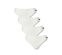 British Boxers Women's Pack of Four "Ivory" Bamboo High Leg Knickers in Off-White | Size: 18 British Boxers Off-White 18
