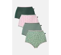 British Boxers Women's Pack of Four "Juniper" Bamboo Full Briefs | Size: 8 British Boxers Multicolor 8
