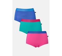 British Boxers Women's Pack of Three "Amusements" Cotton Hipster Boxer Briefs | Size: 10 British Boxers Multicolor 10