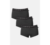 British Boxers Women's Pack of Three "Black" Hipster Briefs in Black | Size: Large British Boxers Black L