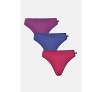 British Boxers Women's Pack of Three "Blackberry Pie" High Leg Knickers in Burgundy | Size: 18 British Boxers Burgundy 18