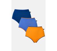 British Boxers Women's Pack of Three "Citron Blue" Cotton Full Briefs | Size: 12 British Boxers Multicolor 12