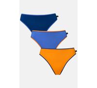 British Boxers Women's Pack of Three "Citron Blue" Cotton High Leg Knickers | Size: 8 British Boxers Multicolor 8