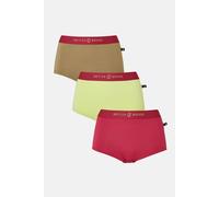 British Boxers Women's Pack of Three "Rosehip" Hipster Boxer Briefs in Light Green | Size: Small British Boxers Light Green S
