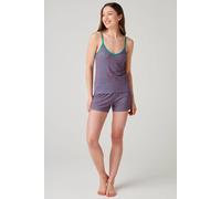 British Boxers Women's "Spectra Leopard" Bamboo Short Camisole Pyjama Set in Teal | Size: 16 British Boxers Teal 16