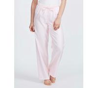 British Boxers Women's Twill Cotton Pyjama Trousers - Rosewater Pink Herringbone - MEDIUM