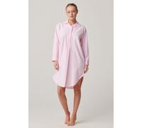 British Boxers Women's "Westwood Pink" Stripe Brushed Cotton Nightshirt in Light Pink | Size: Small British Boxers Light Pink S