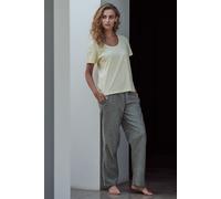 British Boxers Women's 'Whitby Jet' Herringbone Brushed Cotton Pyjama Trousers in Dark Grey | Size: Large British Boxers Dark Grey L