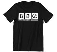 British Brain Washing Corp - Mens T-Shirt Funny Graphics Tee Brexit Funny Top UK Communist Black