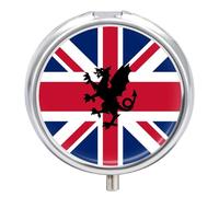 British Britain Dragon United Kingdom Small Pill Box Case 3 Compartment 2"