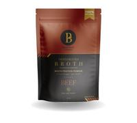 British Broth Dehydrated Beef Broth Powder, 120g (3 litres) - Not Hydrolysed. 100% Natural, Grass Fed Bovine Collagen - Beef Bone Broth for Humans