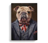 British Bulldog Contemporary Art Canvas Wall Art Print 30x20 Inch