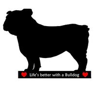 British Bulldog Lovers Novelty Gift - Large Flexible Dry Wipe Fridge Magnet with Magnetic marker pen.