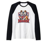 British Bulldog Union Jack Crest Raglan Baseball Tee