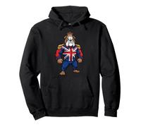 British Bulldog Union Jack Crown King Pullover Hoodie