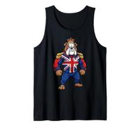 British Bulldog Union Jack Crown King Tank Top
