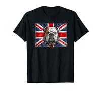 British Bulldog Union Jack Distressed Graphic T-Shirt