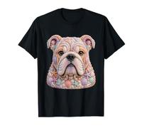 British Bulldog with Seashells and Beach Shells Dog Summer T-Shirt