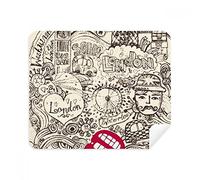 British Bus London Eyes Big Ben UK Phone Screen Cleaner Glasses Cleaning Cloth 2pcs Suede Fabric