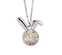 British Bus London Eyes Big Ben UK Rabbit Necklace Pendant Bunny Animal Jewelry Gift