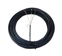 British Cables 25m Coil Drop Wire 10B Overhead Cable CW1411 Black Telephone Voice + Broadband External Cable - Solid Pure Copper - 2 Twisted Pairs 0.5mm Conductor - BT Openreach 'FREE SLEEVES'