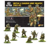 British & Canadian Army Infantry 28mm Scale Plastic Miniatures Bolt Action | 28mm Scale Plastic Miniatures Highly Detailed World War 2 Miniatures for Table-top Wargaming by Warlord Games