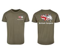 British Carpers Cotton Men’s T-Shirt, 100% Organic Cotton - Olive Green (as8, Alpha, l, Regular, Regular)