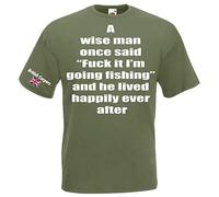 British Carpers Men’s T-Shirt, Olive Green, Vinyl, Guaranteed Not to Crack | Print - A Wise Old Man (as8, Alpha, x_l, Regular, Regular)