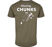 British Carpers Olive Green 100% Organic Cotton Men’s T-Shirt - Chasing Chunks (as8, Alpha, m, Regular, Regular)