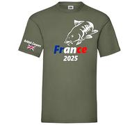 British Carpers T-Shirt, Special Limited Edition, France 2024, Olive Green T-Shirt, Vinyl, Olive Green (as8, Alpha, l)