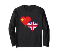 British Chinese Pride on National Day A Cool China UK Flag Long Sleeve T-Shirt