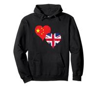 British Chinese Pride on National Day A Cool China UK Flag Pullover Hoodie