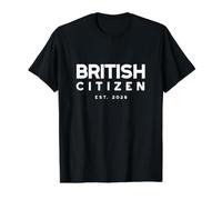 British Citizenship 2026 New Citizen 2026 Value Graphic T-Shirt, Men, Black, M