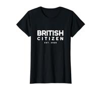 British Citizenship 2026 New Citizen 2026 Value Graphic T-Shirt, Women, Black, L