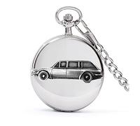 British Classic car 2000 Mk1 Estate ref264 Pewter Effect Design on a Polished Silver case Men's Gift Quartz Pocket Watch fob