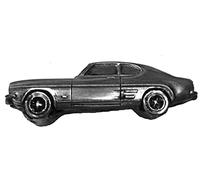 British classic car Capri Mk3 ref74 Pewter effect design pin badge