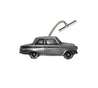 British classic car Lotus Cortina Air Flow ref80 Pewter effect design on a Tack Tie Pin With Chain