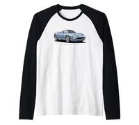 British Classic Sports Car Jaguar XK8 Raglan Baseball Tee